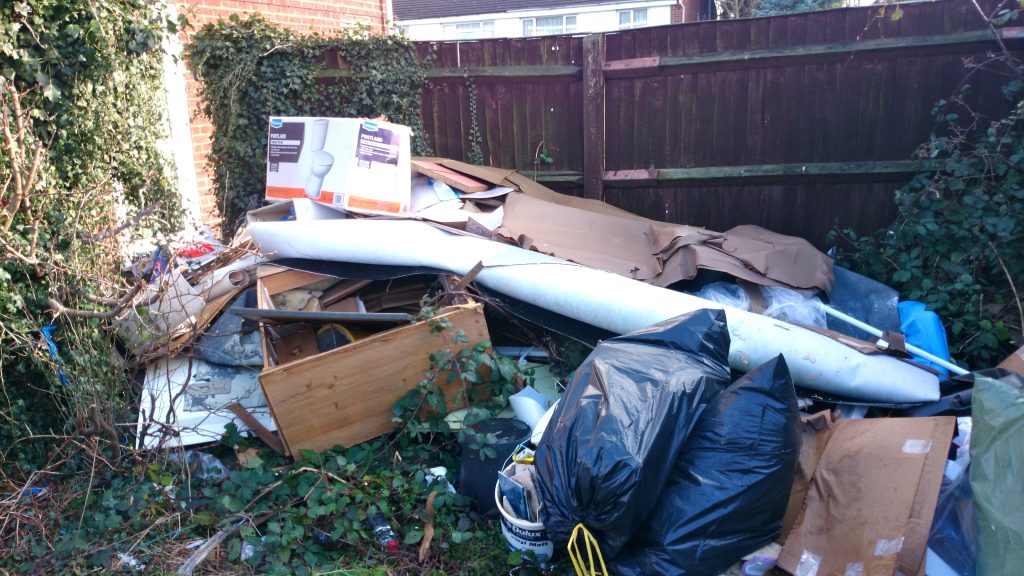 Picture of home garden waste, soon to be collected